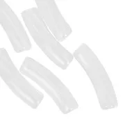 Perles tube incurvé 19x5 mm en acrylique transparent - Transparent x10