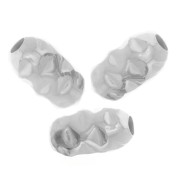 Perles olive 5x3 mm effet froissé - Argent 925 x20|raw }}