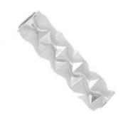 Perle tube 10x3 mm effet diamanté - Argent 925 x1|raw }}