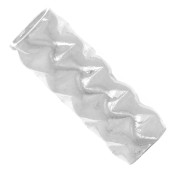 Perle tube 10x4 mm effet diamanté - Argent 925 x1