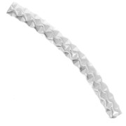 Perle tube incurvé 30x3 mm effet diamanté - Argent 925 x1|raw }}