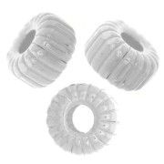 Perles rondelles striée 5 mm - Argent 925 x6