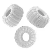 Perles rondelles striée 5 mm - Argent 925 x6