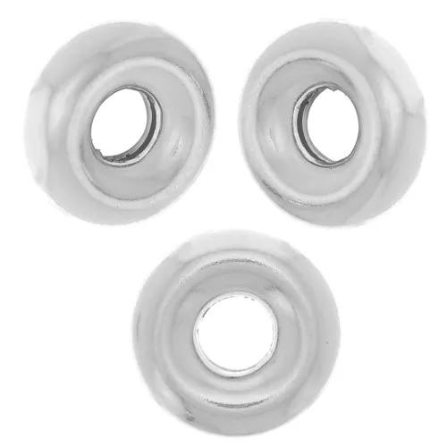 Perles rondelles Heishi 7 mm - Argent 925 x4