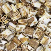 Miyuki Tila Beads 5x5x1.9 mm TL-4512 - Opaque Yellow Picasso x100g