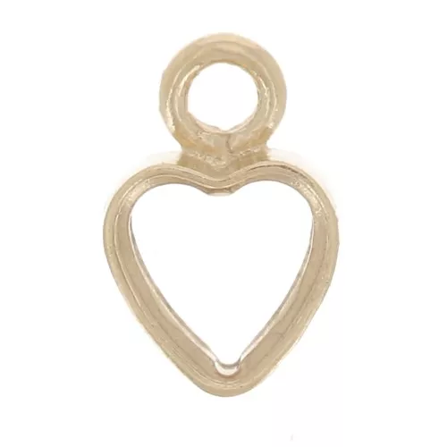 Mini breloque coeur évidé 5.5x3.5 mm - Gold filled (or laminé) x1