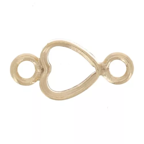Intercalaire coeur évidé 7x3.5 mm - Gold filled (or laminé) x1