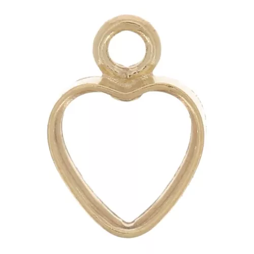 Mini breloque coeur évidé 6x4 mm - Gold filled (or laminé) x1
