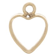Mini breloque coeur évidé 7x5.5 mm - Gold filled (or laminé) x1