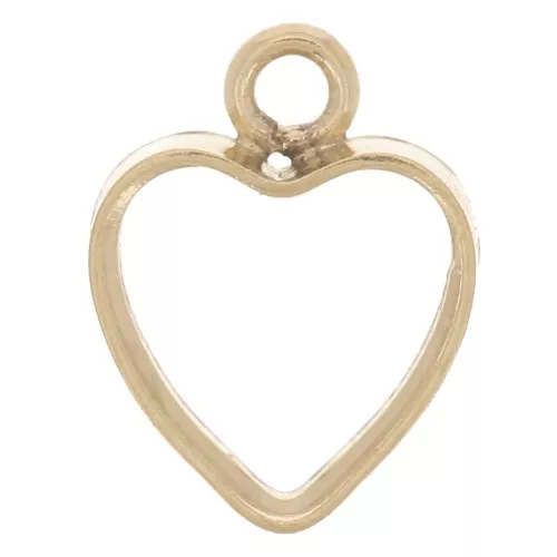 Mini breloque coeur évidé 7x5.5 mm - Gold filled (or laminé) x1