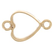 Intercalaire coeur évidé 9x5.5 mm - Gold filled (or laminé) x1|raw }}