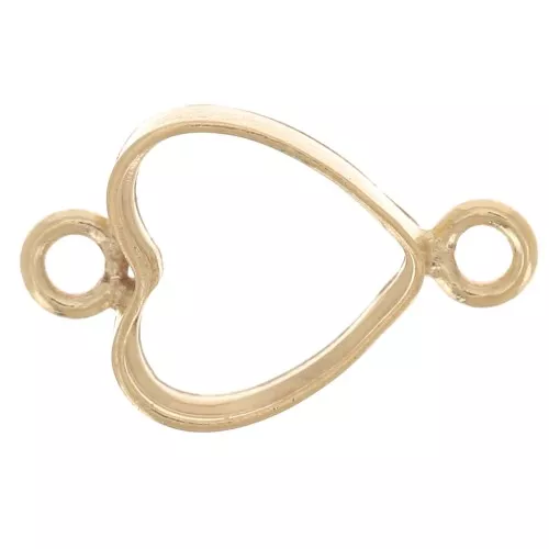 Intercalaire coeur évidé 9x5.5 mm - Gold filled (or laminé) x1