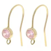 Rose - Crochet d'oreilles 16 mm et oxyde de Zirconium - Gold filled (or laminé) - Rose x2 Crochet d'oreilles 16 mm et oxyde de Zirconium - Gold filled (or laminé) - Rose x2