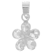 Pendentif fleur 10 mm avec oxydes de zirconium - Argent 925 x1