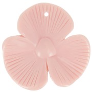 Pendentif fleur 3 pétales 42x43 mm en résine opaque - Rose x1|raw }}