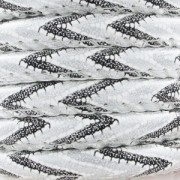 Cordon synthétique avec couture 6 mm Chevron Gris x 50cm