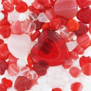 Assortiment de perles de bohème - Valentine x50g|raw }}
