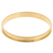 Bracelet jonc 8x62mm pour tissage Delica 11/0 3 rangs 5.2mm Acier inox 304 Doré|raw }}