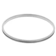 Bracelet jonc 4x62 mm pour tissage Delica 11/0 - 1 rang 1.5 mm - Acier inox 304 