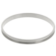 Bracelet jonc 6x65 mm pour tissage Delica 11/0 - 2 rangs 3.8 mm - Acier inox 304