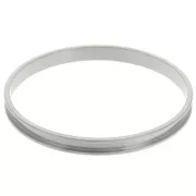 Bracelet jonc 6x65 mm pour tissage Delica 11/0 - 2 rangs 3.8 mm - Acier inox 304