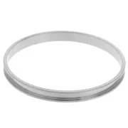 Bracelet jonc 6x62 mm pour tissage Delica 11/0 - 2 rangs 3.8 mm - Acier inox 304