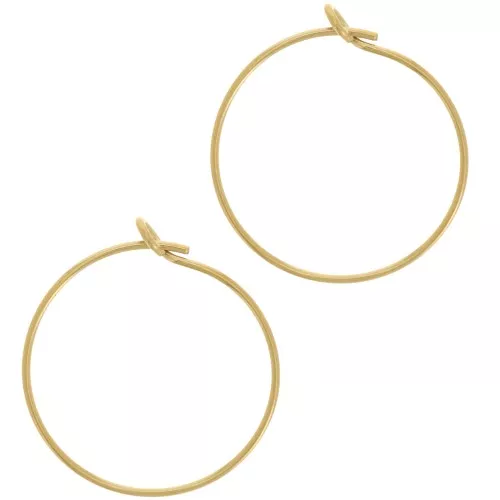Créoles à décorer 20 mm - Acier inoxydable 304 Doré x2