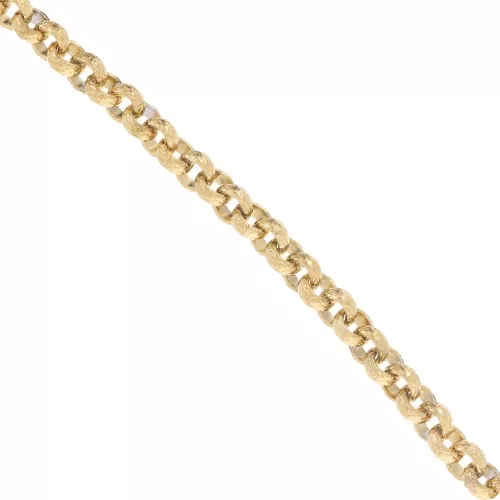 Chaîne maille Jaseron texturée 7 mm - Acier inoxydable 304 Doré x50cm