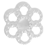 Fleur intercalaire texturée 11 mm pour cabochon 3 mm - Argent 925 x1|raw }}