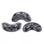 Perles en verre Arcos® par Puca® 5x10 mm - Black Stony Pink x10g