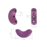 Perles en verre Arcos® par Puca® 5x10 mm - Black Stony Pink x10g