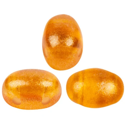 Perles en verre Samos® par Puca® 7x5 mm - Riviera Orange x10g