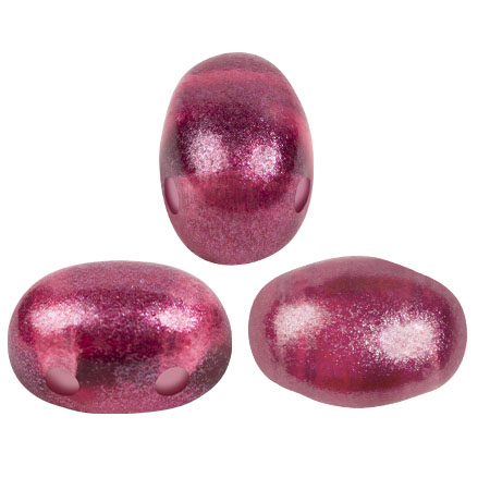 Perles en verre Samos® par Puca® 7x5 mm - Riviera Siam Fuchsia x10g