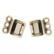 Fermoir aimanté 3 rangs 14x8.5 mm - Bronze x1