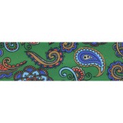 Biais en polyester 20 mm - motif Cachemire - Vert foncé - Bleu x1m|raw }}