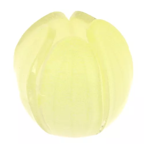 Perle fleur 12 mm en plastique - Jaune x1