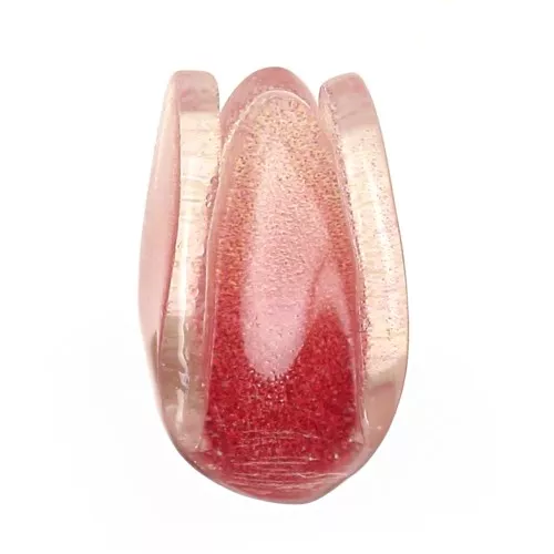 Perle fleur Tulipe 10x5.5 mm en plastique - Rouge foncé x1