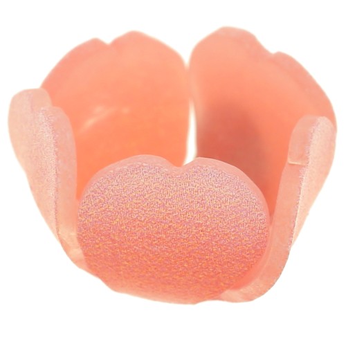 Perle fleur 13 mm en acrylique - Saumon x1