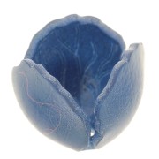 Perle fleur 14 mm en acrylique - Bleu foncé x1|raw }}