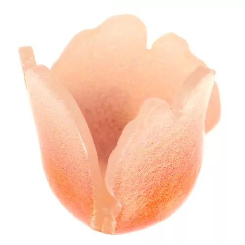 Perle fleur Tulipe 13x11 mm en acrylique - Orange x1