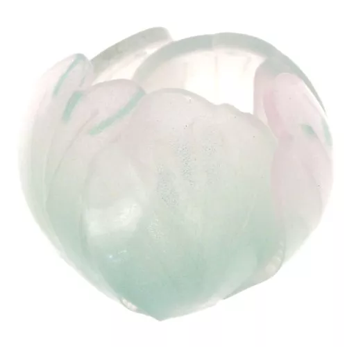 Perle fleur 15 mm en plastique - Vert d'eau x1