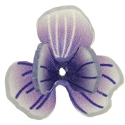 Perle fleur Pensée 16x8 mm en résine - Violet foncé x1