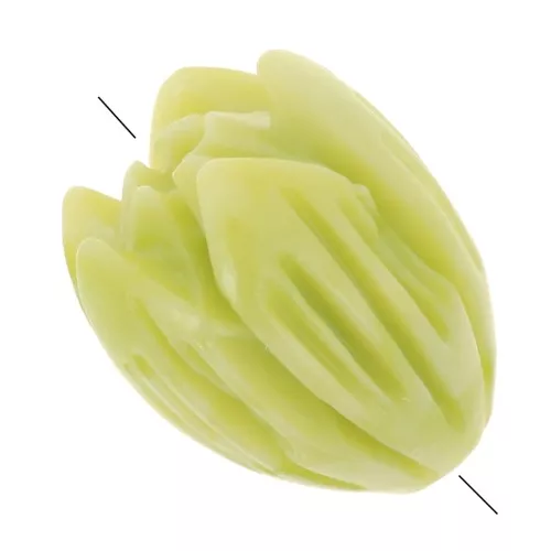 Perles Bourgeon de fleur 12x10 mm en synthétique - Vert citron x8