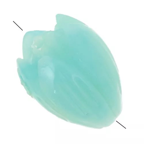 Perles bourgeon de fleur 10x8 mm en synthétique - Vert d'eau x8