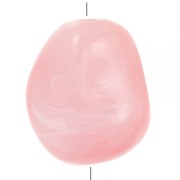 Perles nuggets irrégulier 12x10 mm en acrylique - Rose clair marbré x10|raw }}