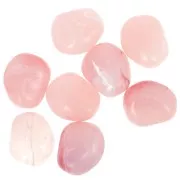 Perles nuggets irrégulier 12x10 mm en acrylique - Rose clair marbré x10