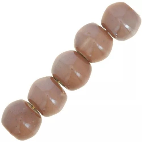 Perles rondes en céramique 6.5 mm - Marron x20