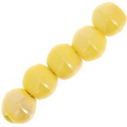 Perles rondes en céramique 6.5 mm - Jaune x20