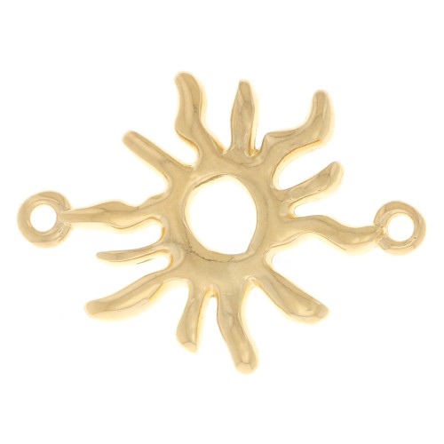 Intercalaire soleil irrégulier 26x19 mm - Doré à l'or fin x1