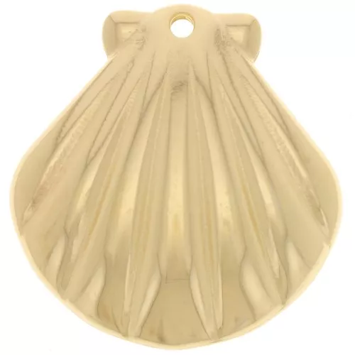 Pendentif coquillage 31.5x30.5 mm - Doré à l'or fin x1